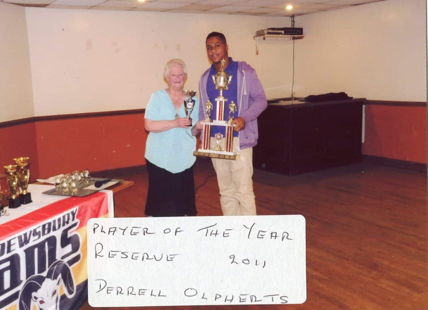 Elsie Fryer Collection - Derrell Olpherts Reserve Team Player Of The Year 2011